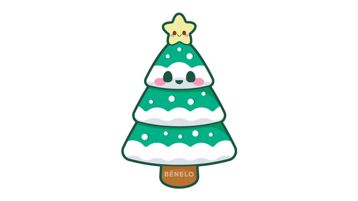 Cómo dibujar un Árbol de Navidad Kawaii